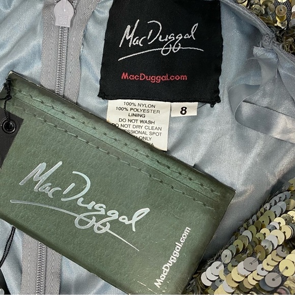 Mac Duggal Sequined Short Sleeve Evening Gown - Picture 15 of 16